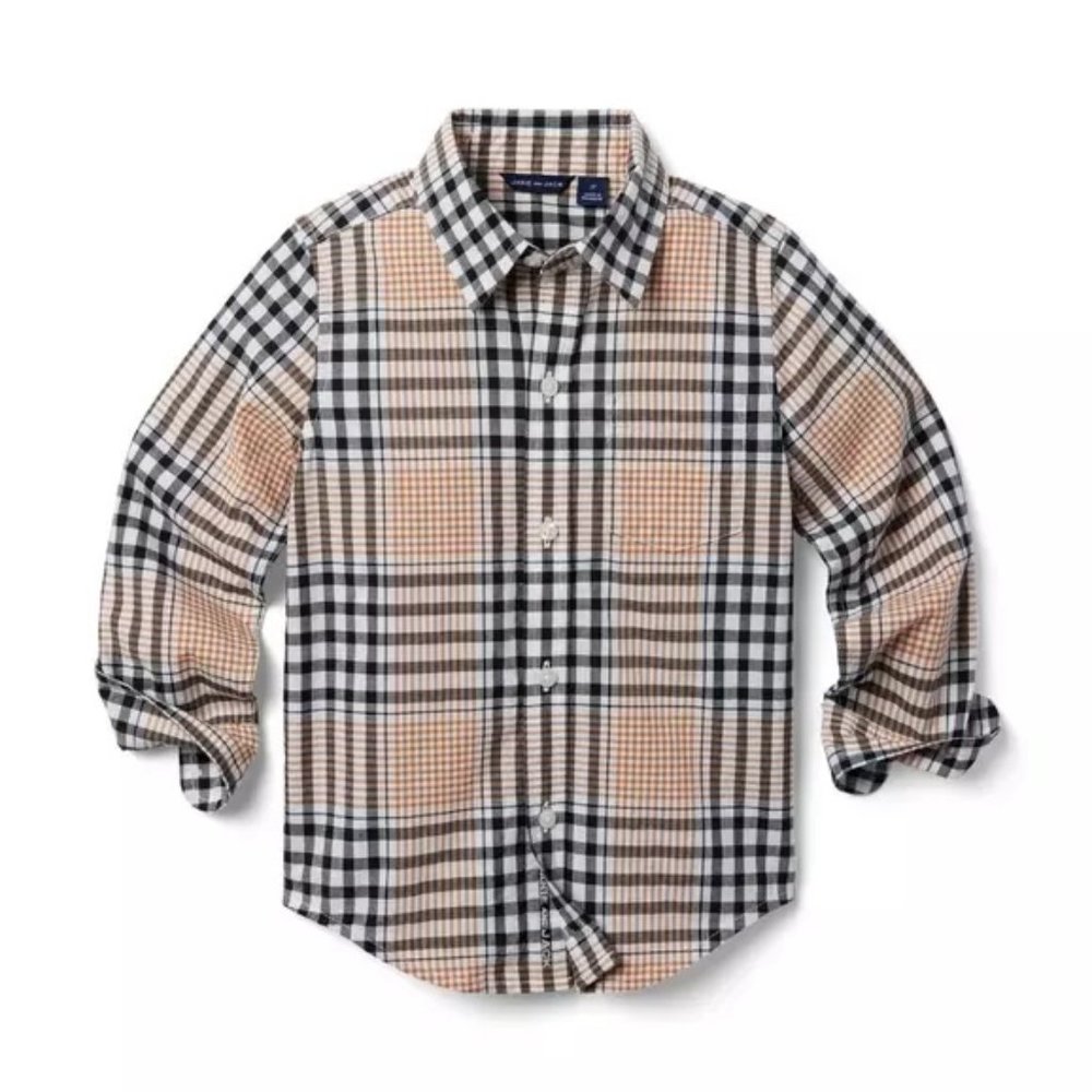 Janie and Jack MADRAS PLAID SHIRT